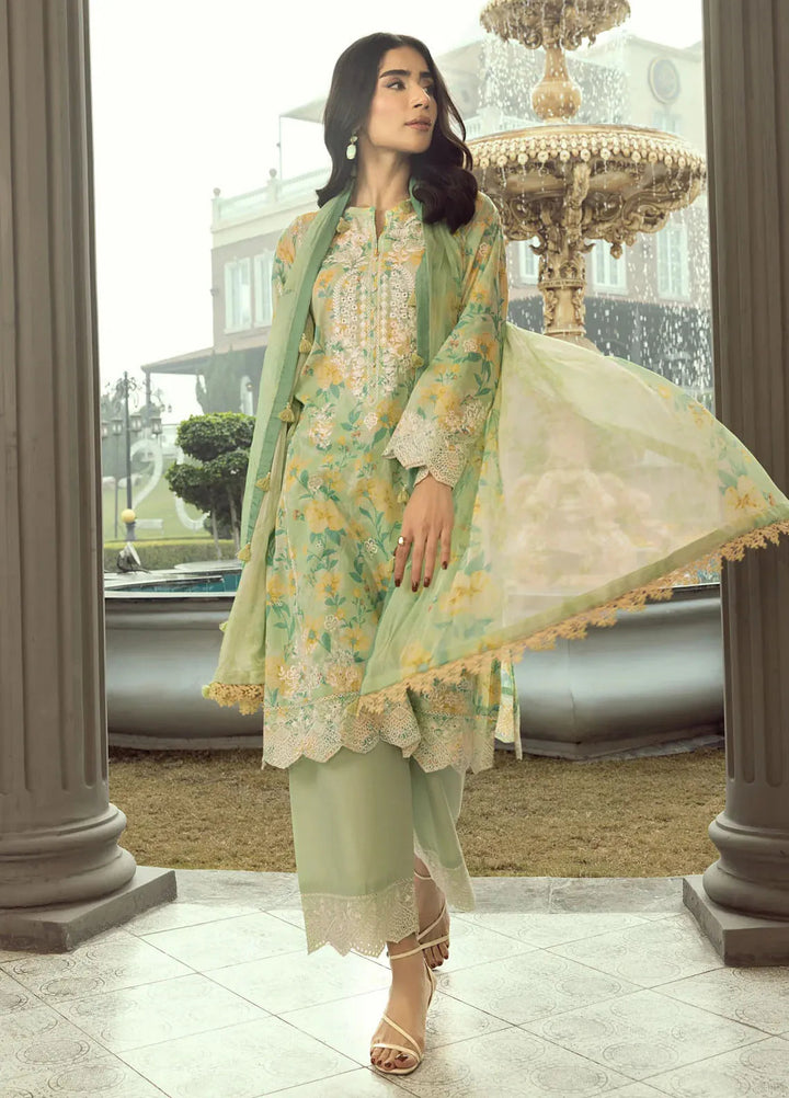 Lakhany Embroidered Lawn Suits Unstitched 3 Piece LSM25SE LG-IZ-0286 - Summer Collection