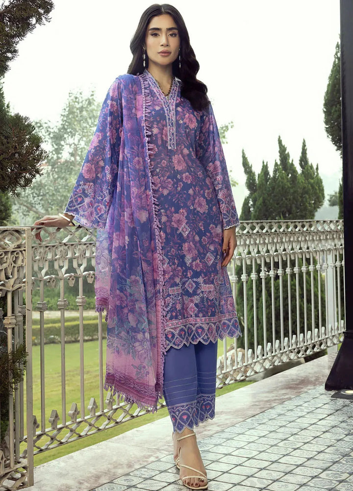 Lakhany Embroidered Lawn Suits Unstitched 3 Piece LSM25SE LG-IZ-0360 - Summer Collection