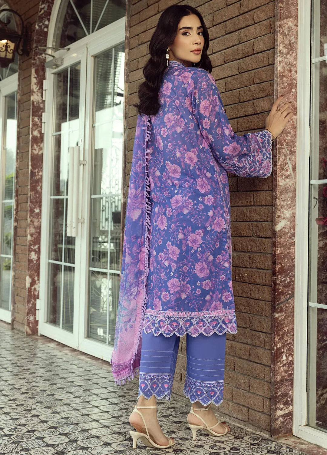 Lakhany Embroidered Lawn Suits Unstitched 3 Piece LSM25SE LG-IZ-0360 - Summer Collection