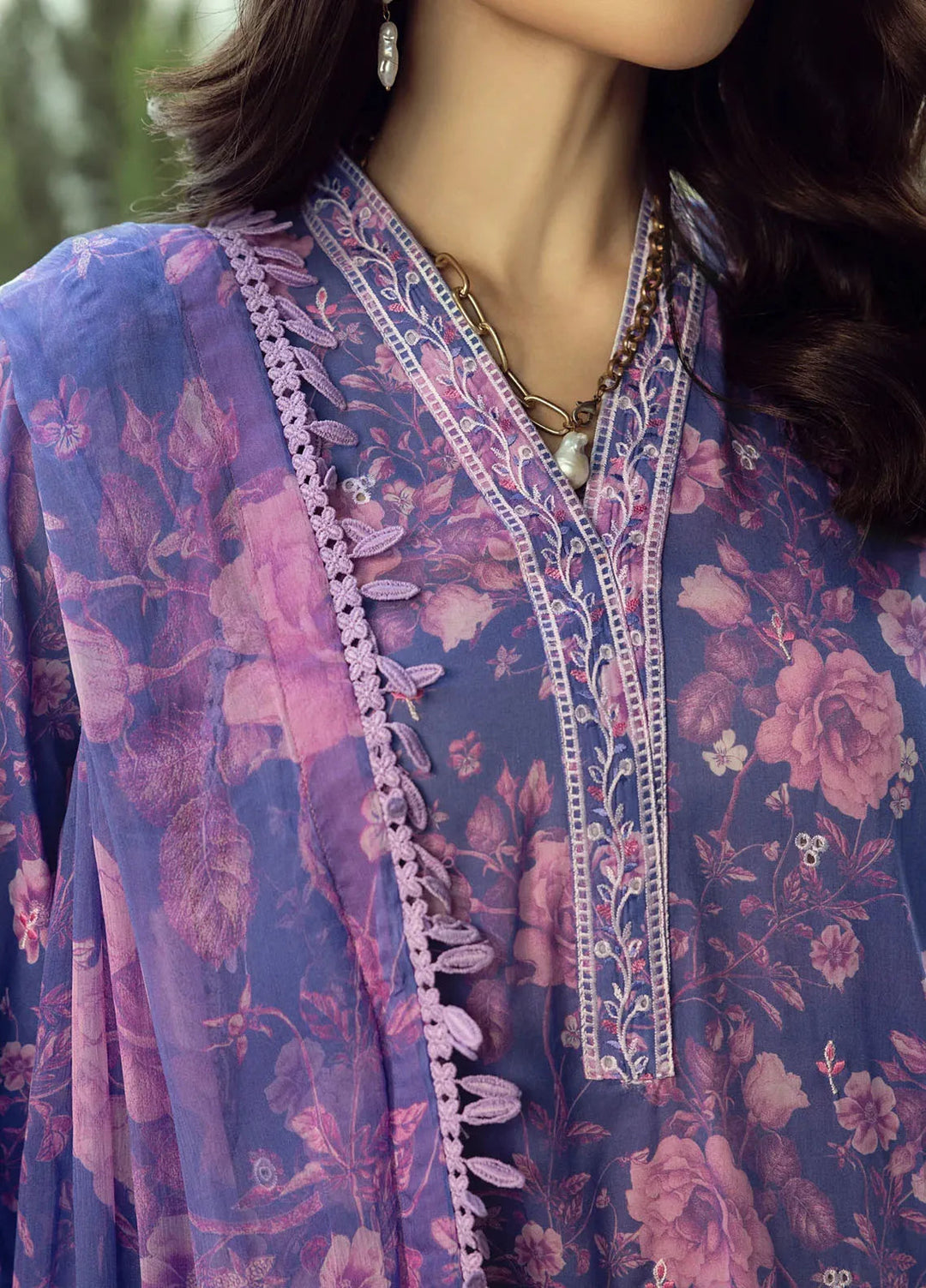 Lakhany Embroidered Lawn Suits Unstitched 3 Piece LSM25SE LG-IZ-0360 - Summer Collection