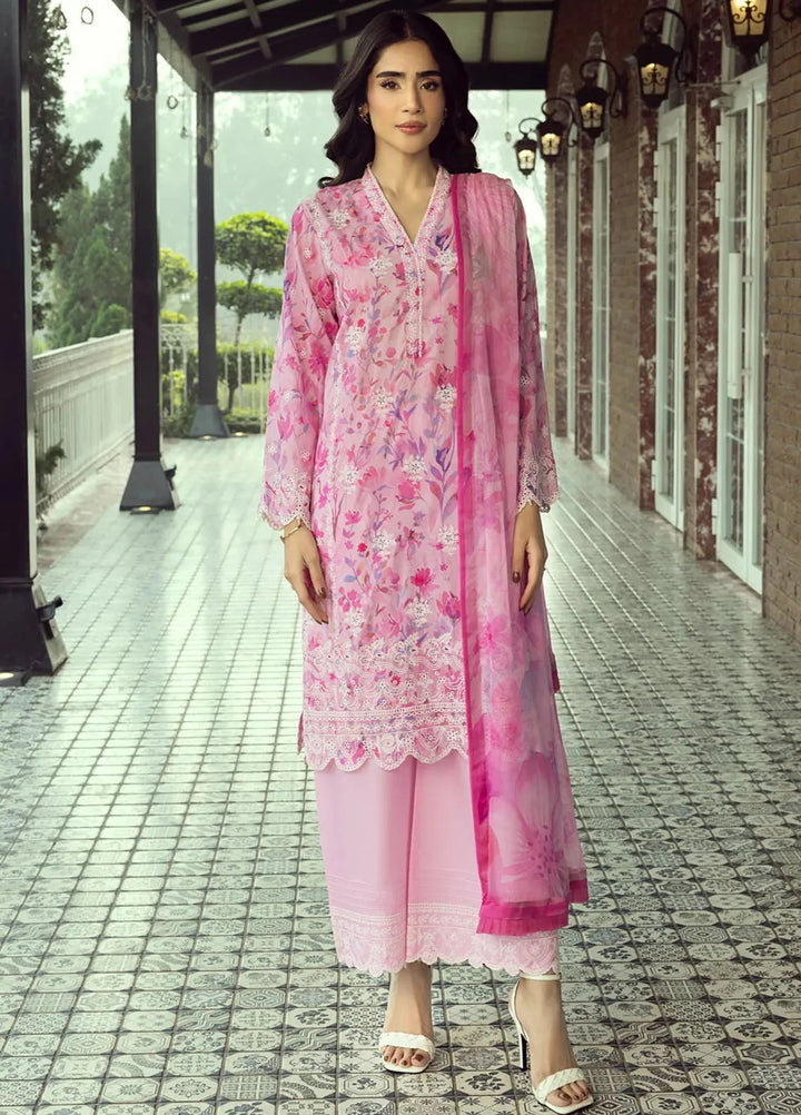 Lakhany Embroidered Lawn Suits Unstitched 3 Piece LSM25SE LG-RL-0134 - Summer Collection