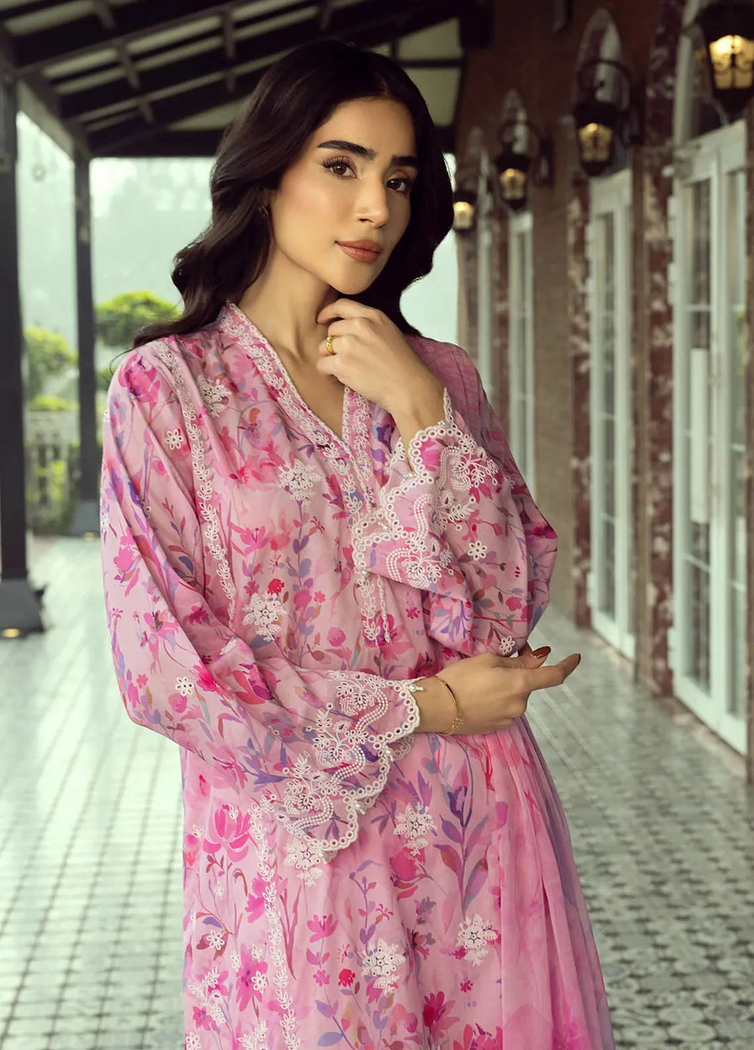 Lakhany Embroidered Lawn Suits Unstitched 3 Piece LSM25SE LG-RL-0134 - Summer Collection