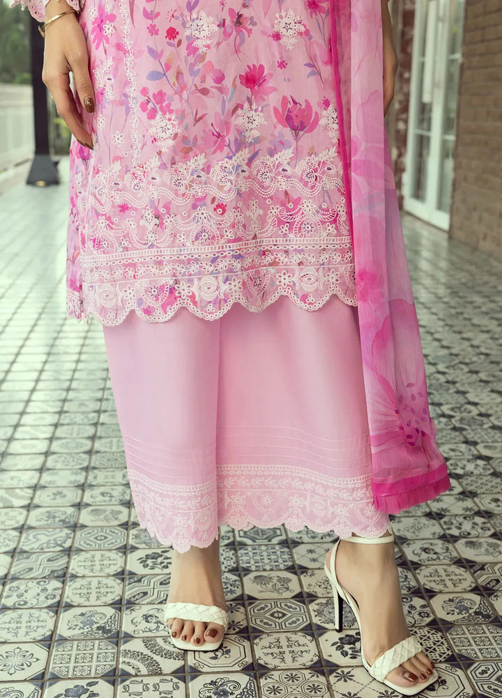 Lakhany Embroidered Lawn Suits Unstitched 3 Piece LSM25SE LG-RL-0134 - Summer Collection