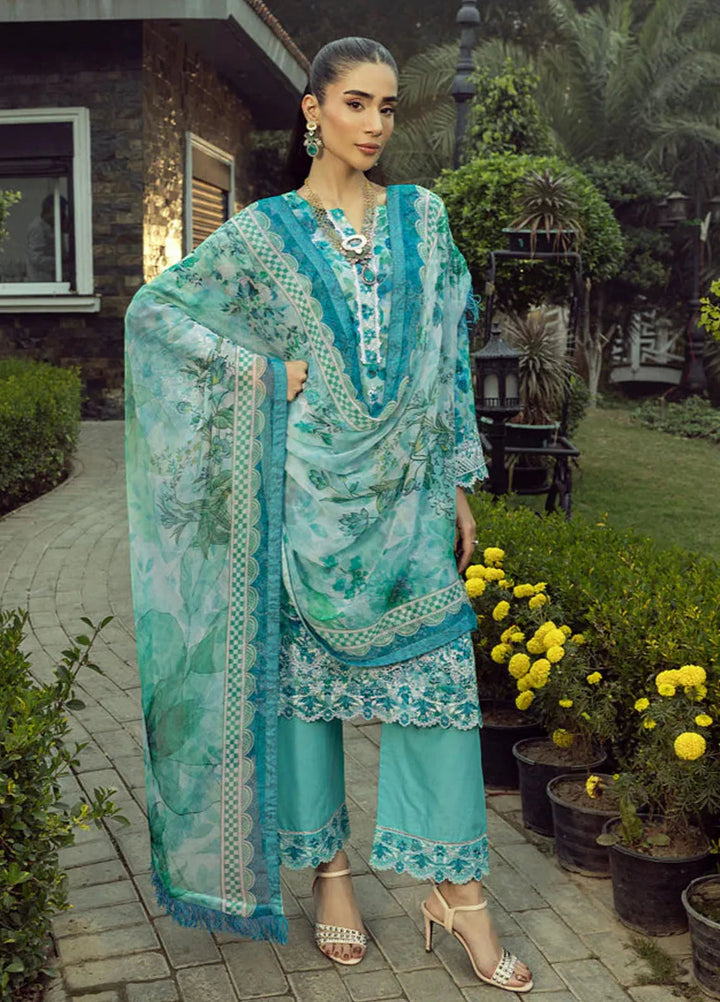 Lakhany Embroidered Lawn Suits Unstitched 3 Piece LSM25SE LG-RL-0149 - Summer Collection