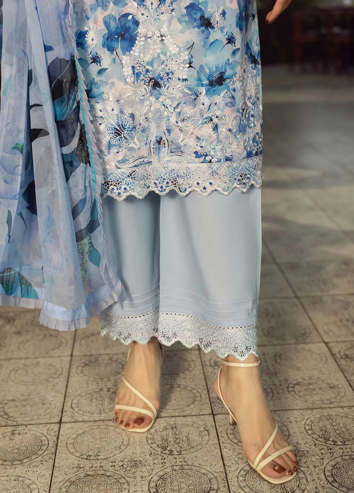 Lakhany Embroidered Lawn Suits Unstitched 3 Piece LSM25SE LG-UB-0102 - Summer Collection