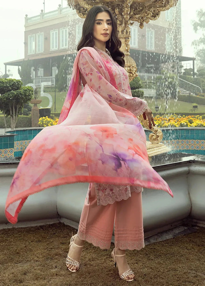 Lakhany Embroidered Lawn Suits Unstitched 3 Piece LSM25SE LG-UB-0103 - Summer Collection