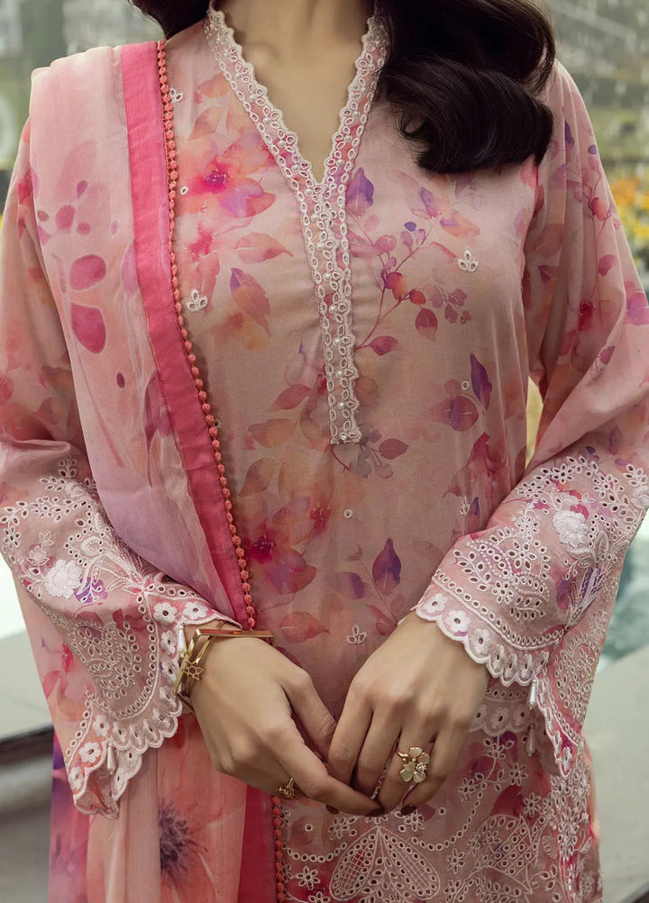 Lakhany Embroidered Lawn Suits Unstitched 3 Piece LSM25SE LG-UB-0103 - Summer Collection