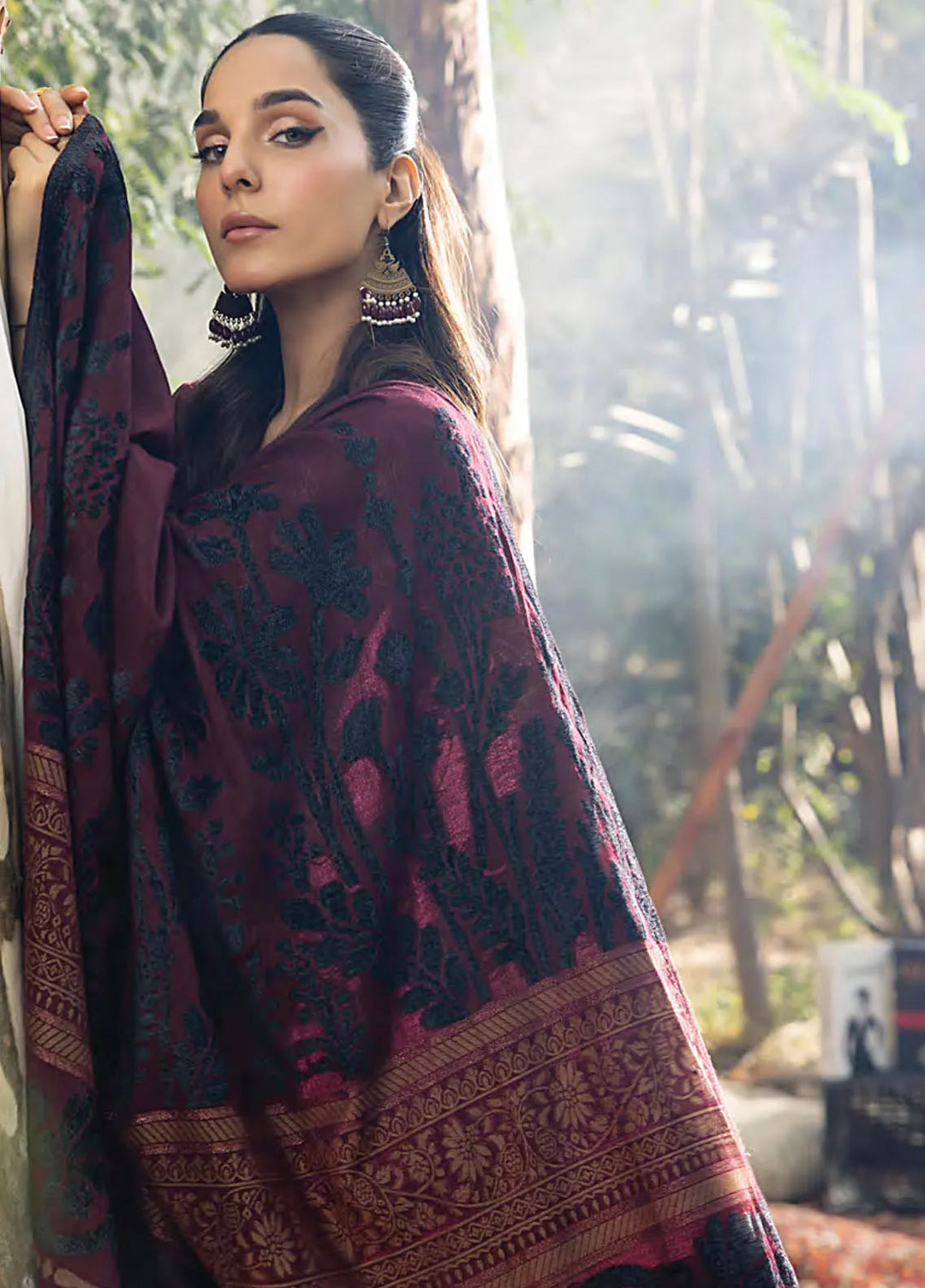 Lakhany Embroidered Slub Peach Suit Unstitched 3 Piece LSM24WS LG-IZ-0234 - Winter Collection