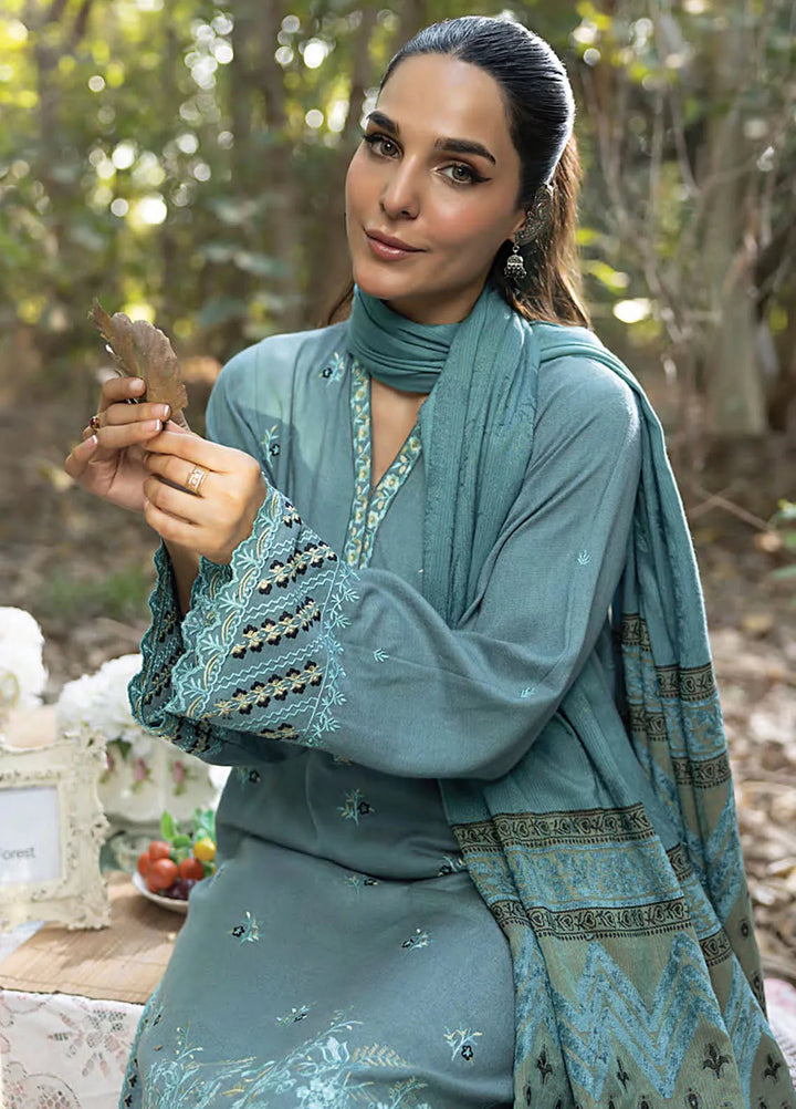 Lakhany Embroidered Slub Peach Suit Unstitched 3 Piece LSM24WS LG-RL-0102 - Winter Collection