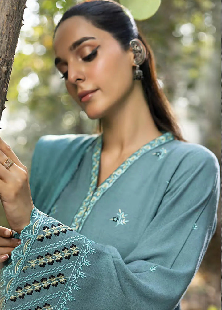 Lakhany Embroidered Slub Peach Suit Unstitched 3 Piece LSM24WS LG-RL-0102 - Winter Collection