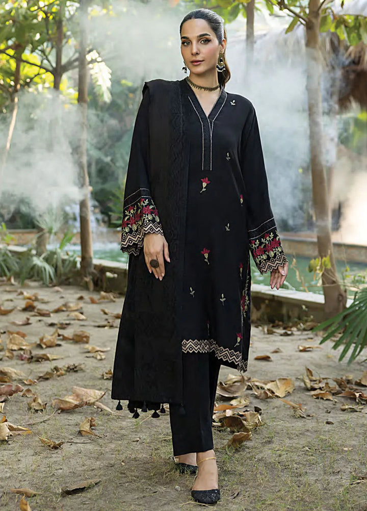 Lakhany Embroidered Slub Peach Suit Unstitched 3 Piece LSM24WS LG-UB-0111 - Winter Collection