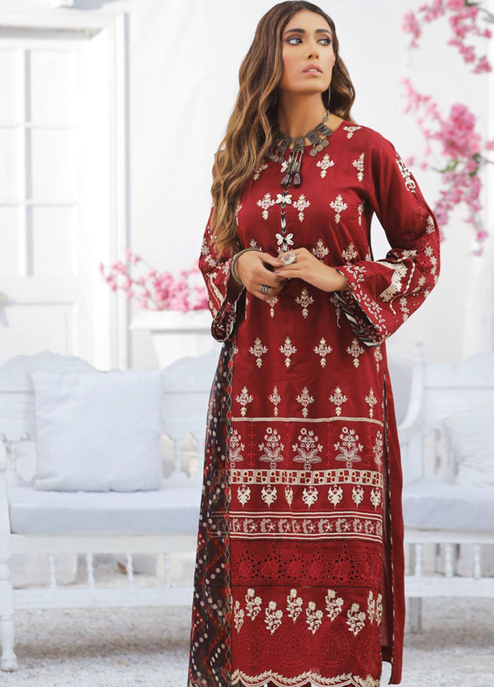Lakhany Embroidered Lawn Suits Unstitched 3 Piece LSM22S EC-2222 - Spring / Summer Collection