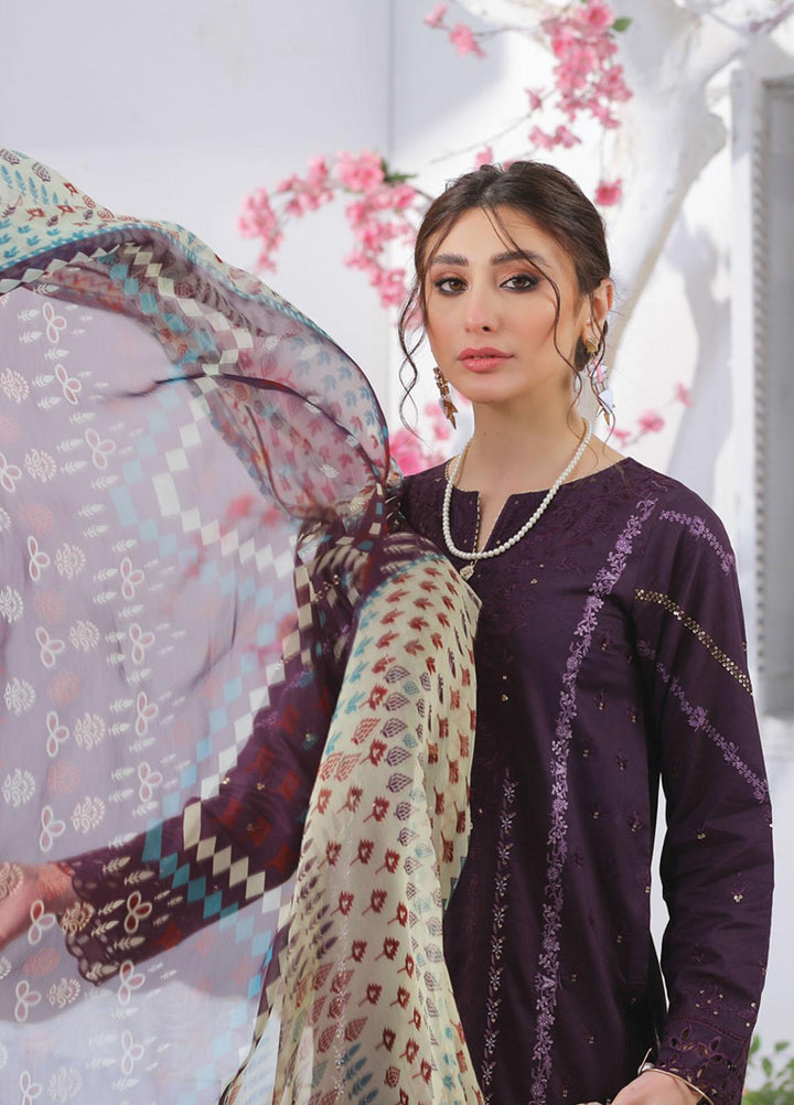 Lakhany Embroidered Lawn Suits Unstitched 3 Piece LSM22S EC-2225 - Spring / Summer Collection