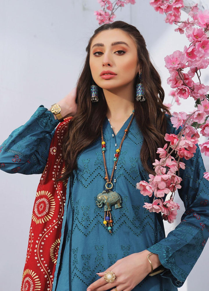 Lakhany Embroidered Lawn Suits Unstitched 3 Piece LSM22S EC-2227 - Spring / Summer Collection