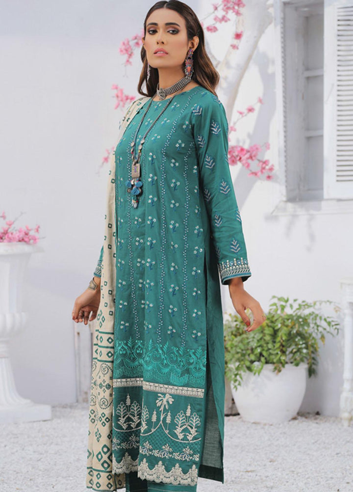 Lakhany Embroidered Lawn Suits Unstitched 3 Piece LSM22S EC-2228 - Spring / Summer Collection