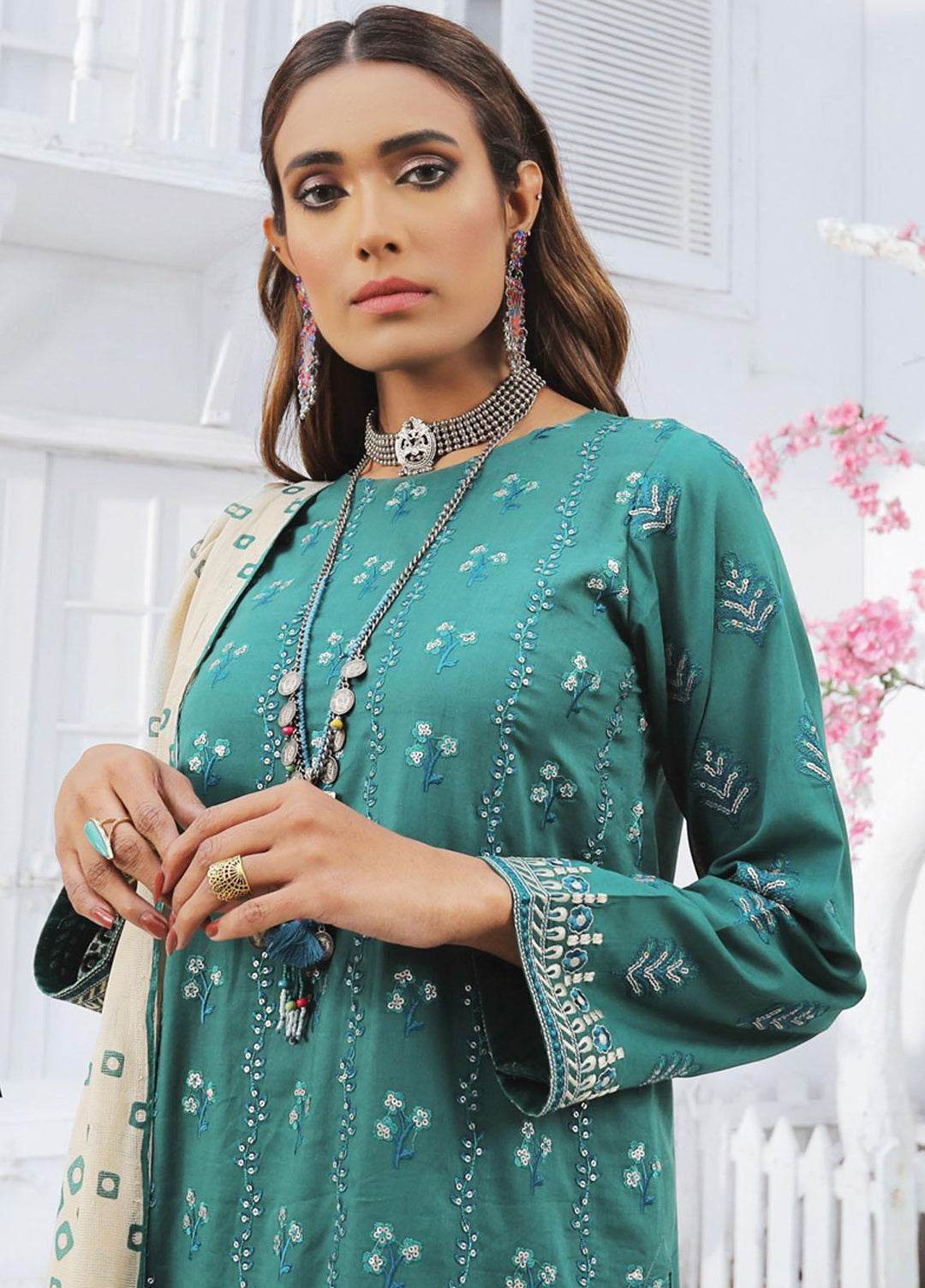 Lakhany Embroidered Lawn Suits Unstitched 3 Piece LSM22S EC-2228 - Spring / Summer Collection