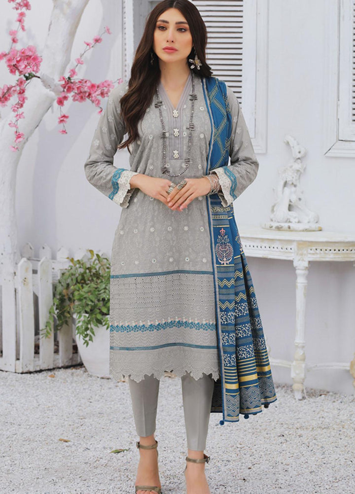 Lakhany Embroidered Lawn Suits Unstitched 3 Piece LSM22S EC-2229 - Spring / Summer Collection