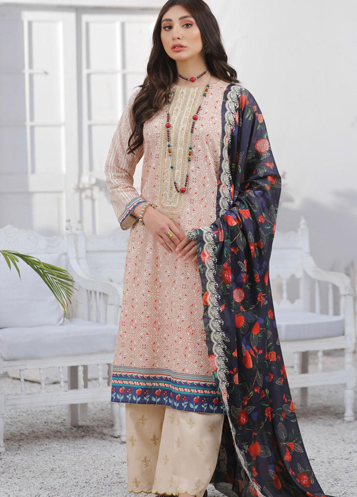 Lakhany Embroidered Lawn Suits Unstitched 3 Piece LSM22S EC-2231 - Spring / Summer Collection