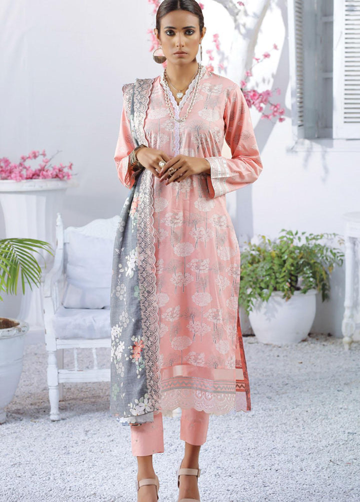 Lakhany Embroidered Lawn Suits Unstitched 3 Piece LSM22S EC-2234 - Spring / Summer Collection