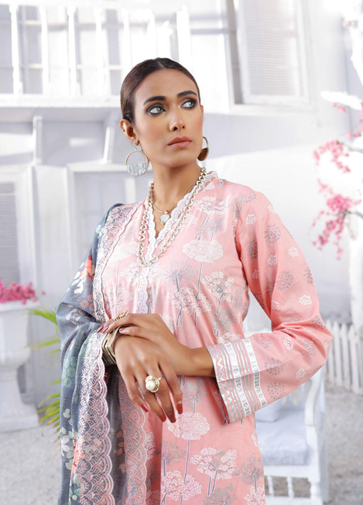 Lakhany Embroidered Lawn Suits Unstitched 3 Piece LSM22S EC-2234 - Spring / Summer Collection