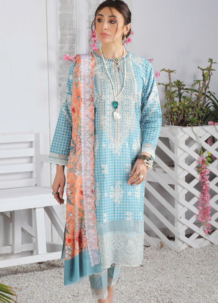 Lakhany Embroidered Lawn Suits Unstitched 3 Piece LSM22S EC-2235 - Spring / Summer Collection