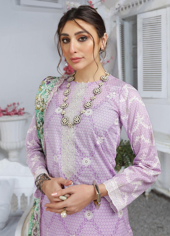 Lakhany Embroidered Lawn Suits Unstitched 3 Piece LSM22S EC-2236 - Spring / Summer Collection