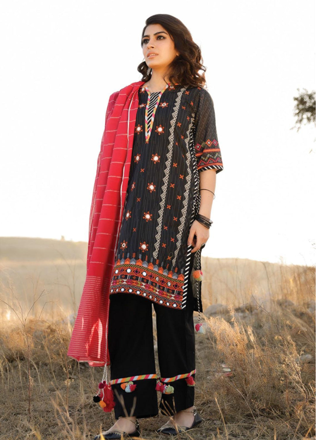 Lakhany Embroidered Lawn Suits Unstitched 3 Piece LSM22-S2 FEC-9021 - Spring Collection