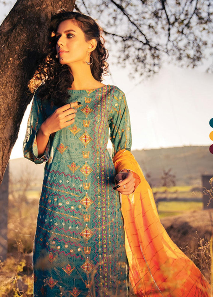 Lakhany Embroidered Lawn Suits Unstitched 3 Piece LSM22-S2 FEC-9023 - Spring Collection