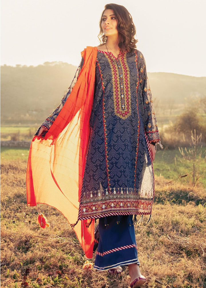 Lakhany Embroidered Lawn Suits Unstitched 3 Piece LSM22-S2 FEC-9024 - Spring Collection