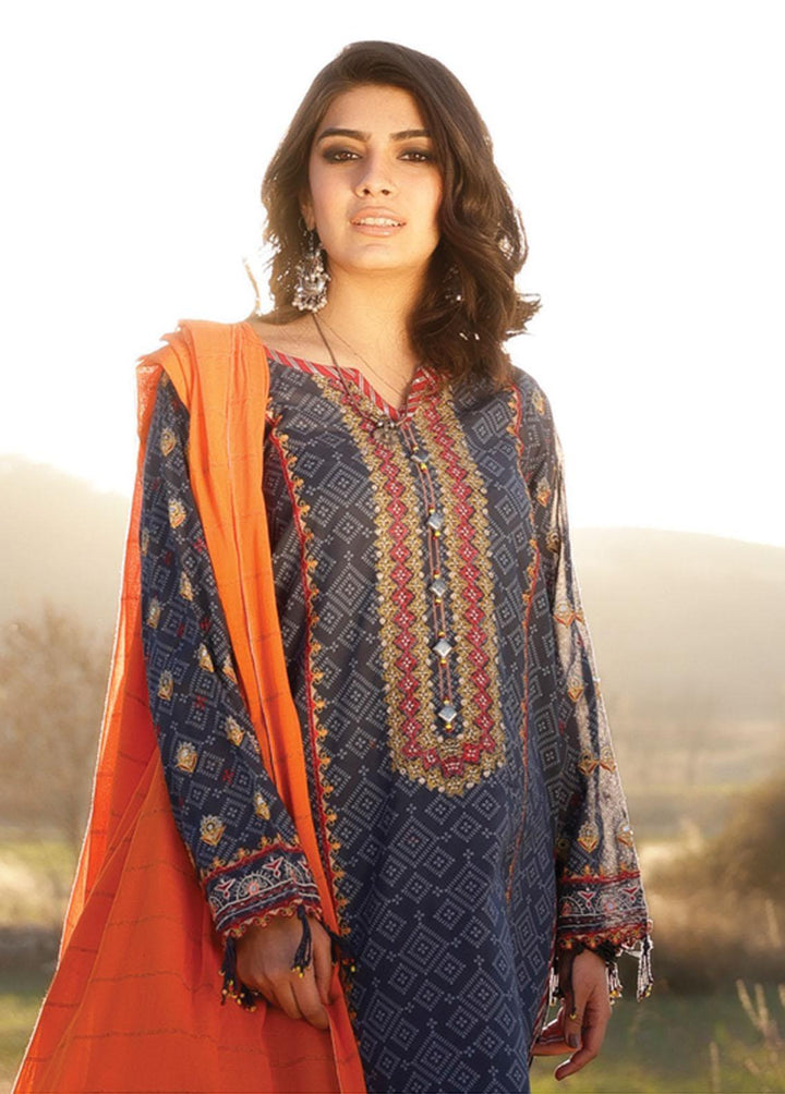 Lakhany Embroidered Lawn Suits Unstitched 3 Piece LSM22-S2 FEC-9024 - Spring Collection