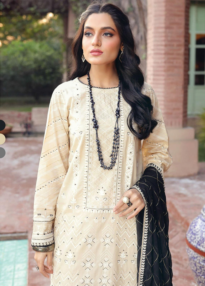Lakhany Embroidered Lawn Suits Unstitched 3 Piece LSM22-S2 SEC-3022 - Spring Collection