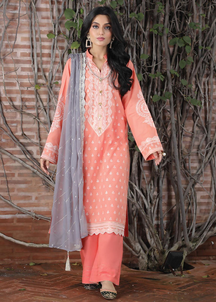 Lakhany Embroidered Lawn Suits Unstitched 3 Piece LSM22-S2 SEC-3025 - Spring Collection