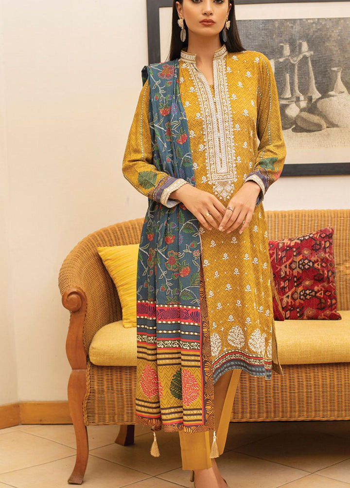Lakhany Embroidered Linen Suits Unstitched 3 Piece LSM21W WLC-5032 - Winter Collection
