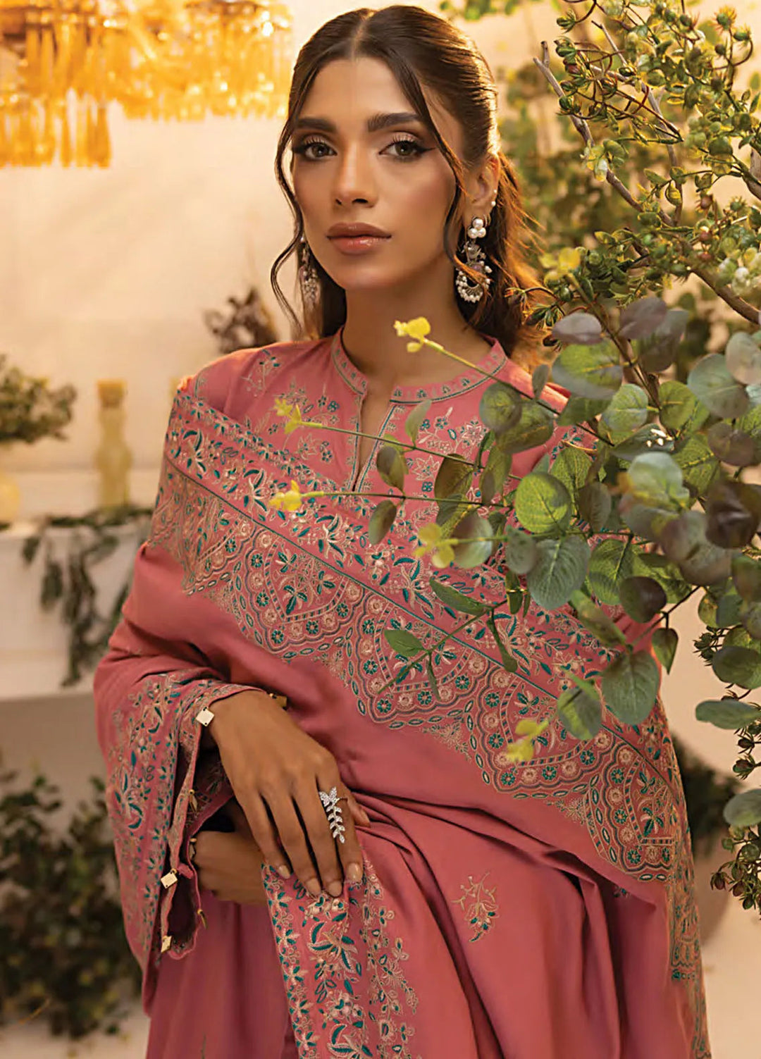 Lakhany Embroidered Wool Suit Unstitched 3 Piece LSM24CU LG-IZ-0277 - Winter Collection