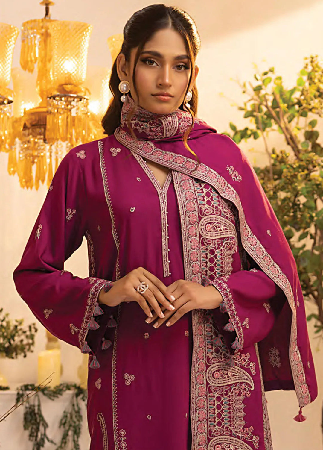 Lakhany Embroidered Wool Suit Unstitched 3 Piece LSM24CU LG-UB-0089 - Winter Collection