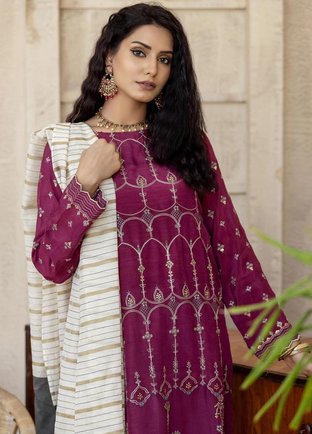Lakhany Pret  Raw Silk 3 Piece Suit LSM-2656