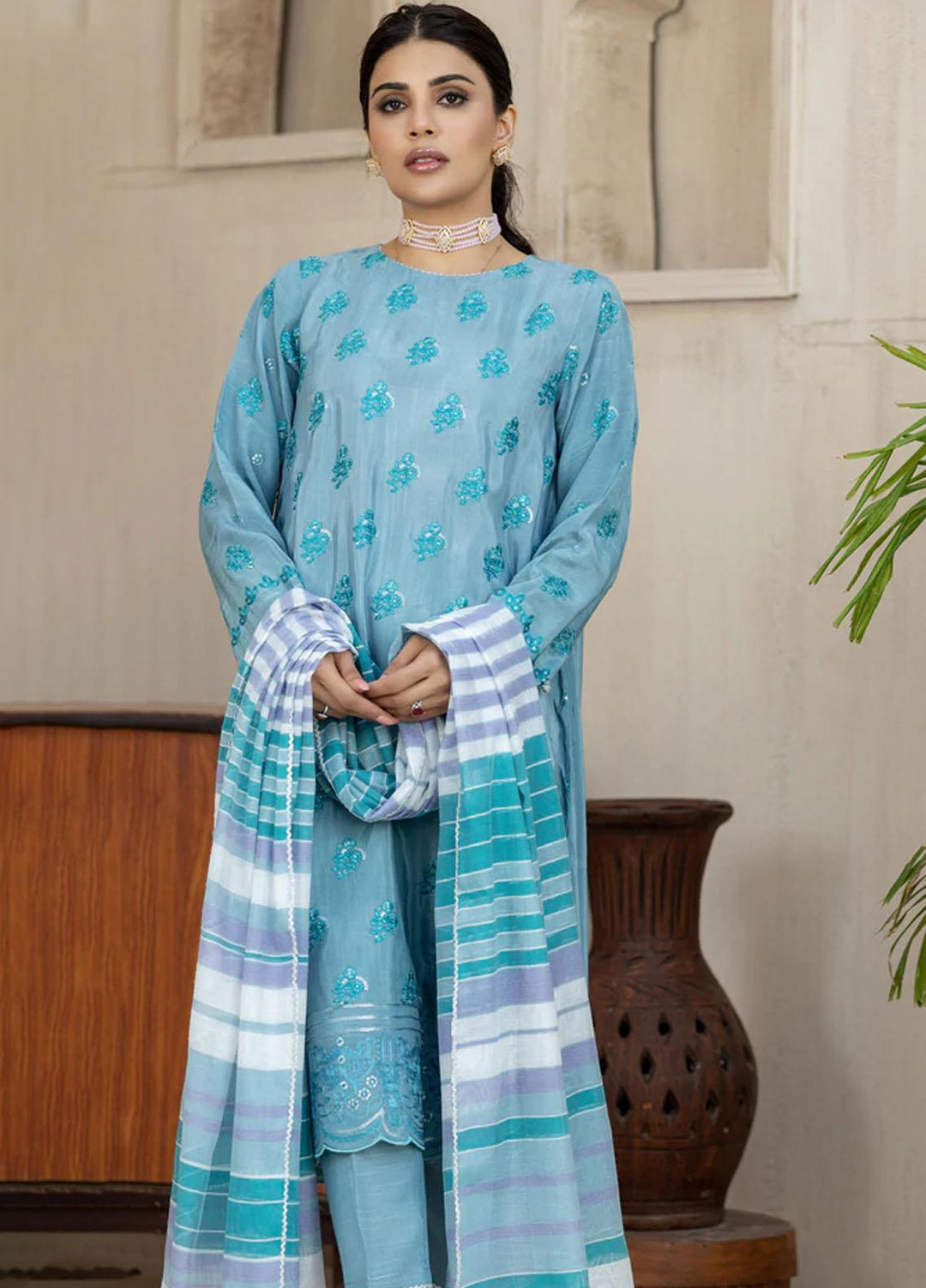 Lakhany Pret  Raw Silk 3 Piece Suit LSM-2661
