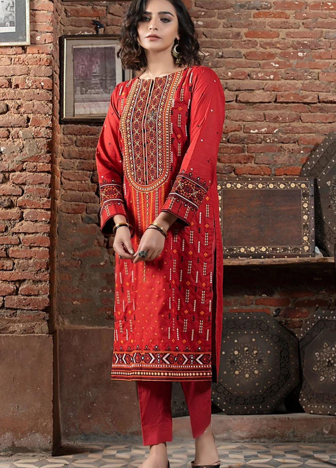 Komal By Lakhany Embroidered Lawn Suits Unstitched 2 Piece LSM21KE EC-2184 - Summer Collection