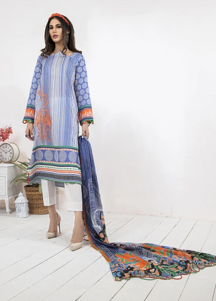Komal By Lakhany Embroidered Lawn Suits Unstitched 3 Piece LSM21KE MSC-2040 - Summer Collection