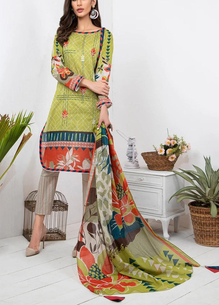 Komal By Lakhany Embroidered Lawn Suits Unstitched 3 Piece LSM21KE MSC-2048 - Summer Collection