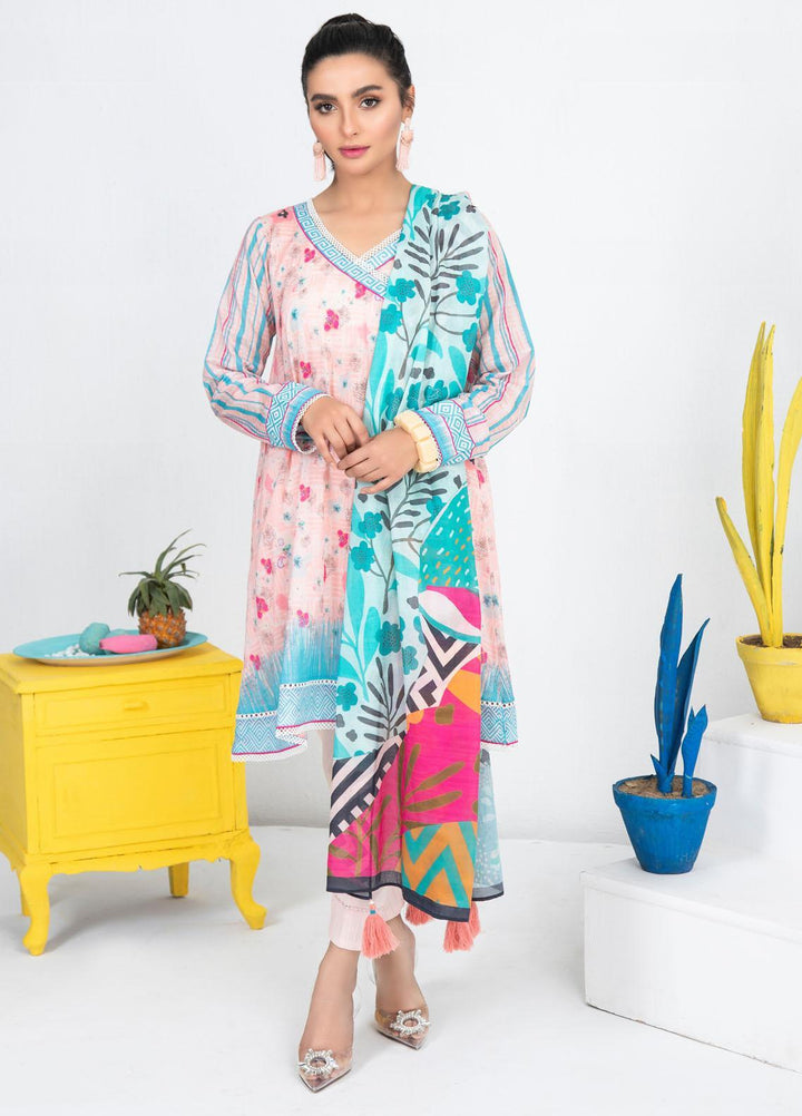 Lakhany Printed Lawn Suits Unstitched 3 Piece LSM21KP KPL-2017-A - Summer Collection