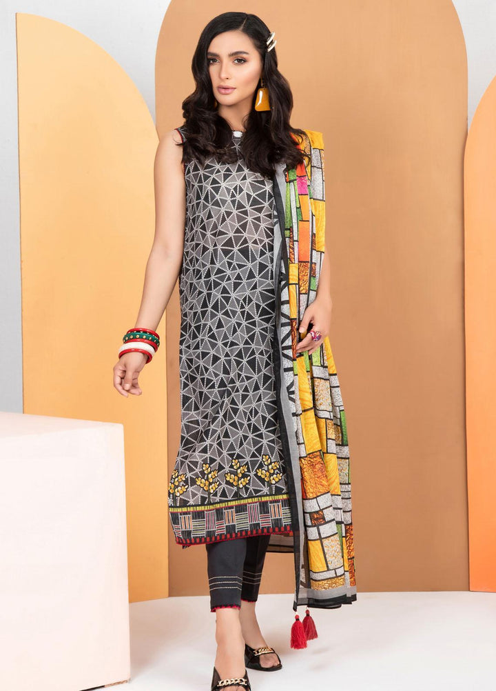 Lakhany Printed Lawn Suits Unstitched 3 Piece LSM21KP KPL-2018-A - Summer Collection