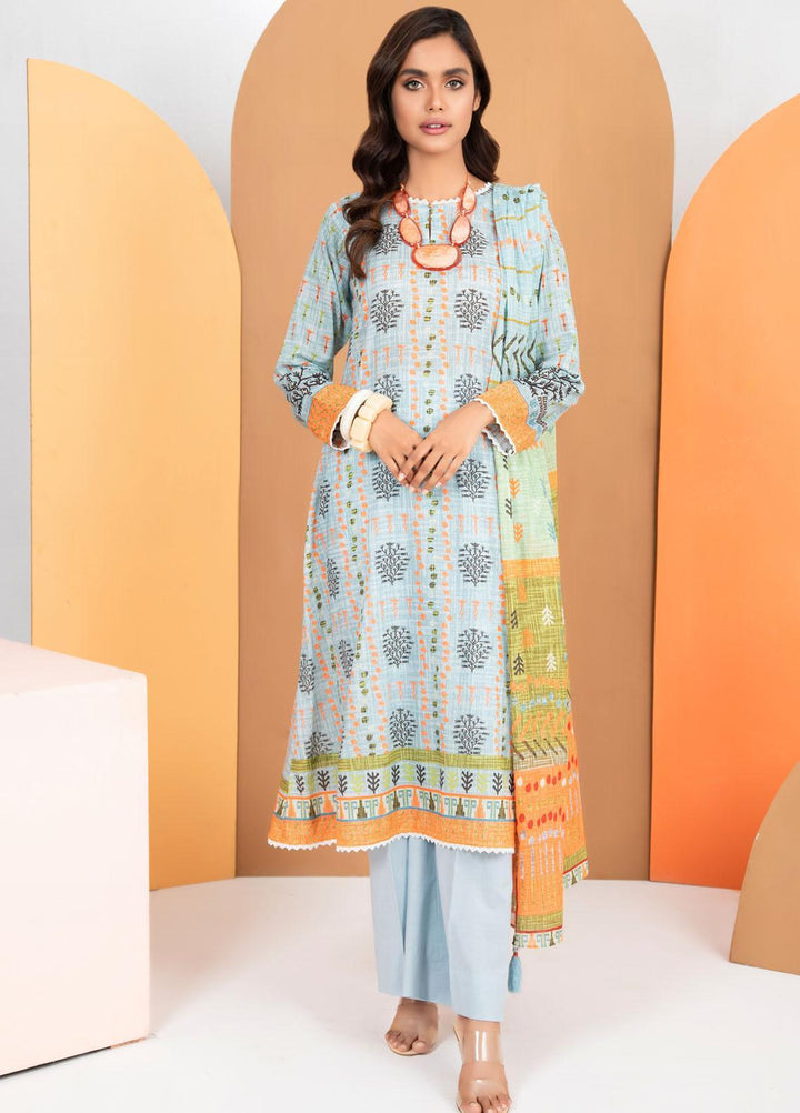 Lakhany Printed Lawn Suits Unstitched 3 Piece LSM21KP KPL-2021-A - Summer Collection