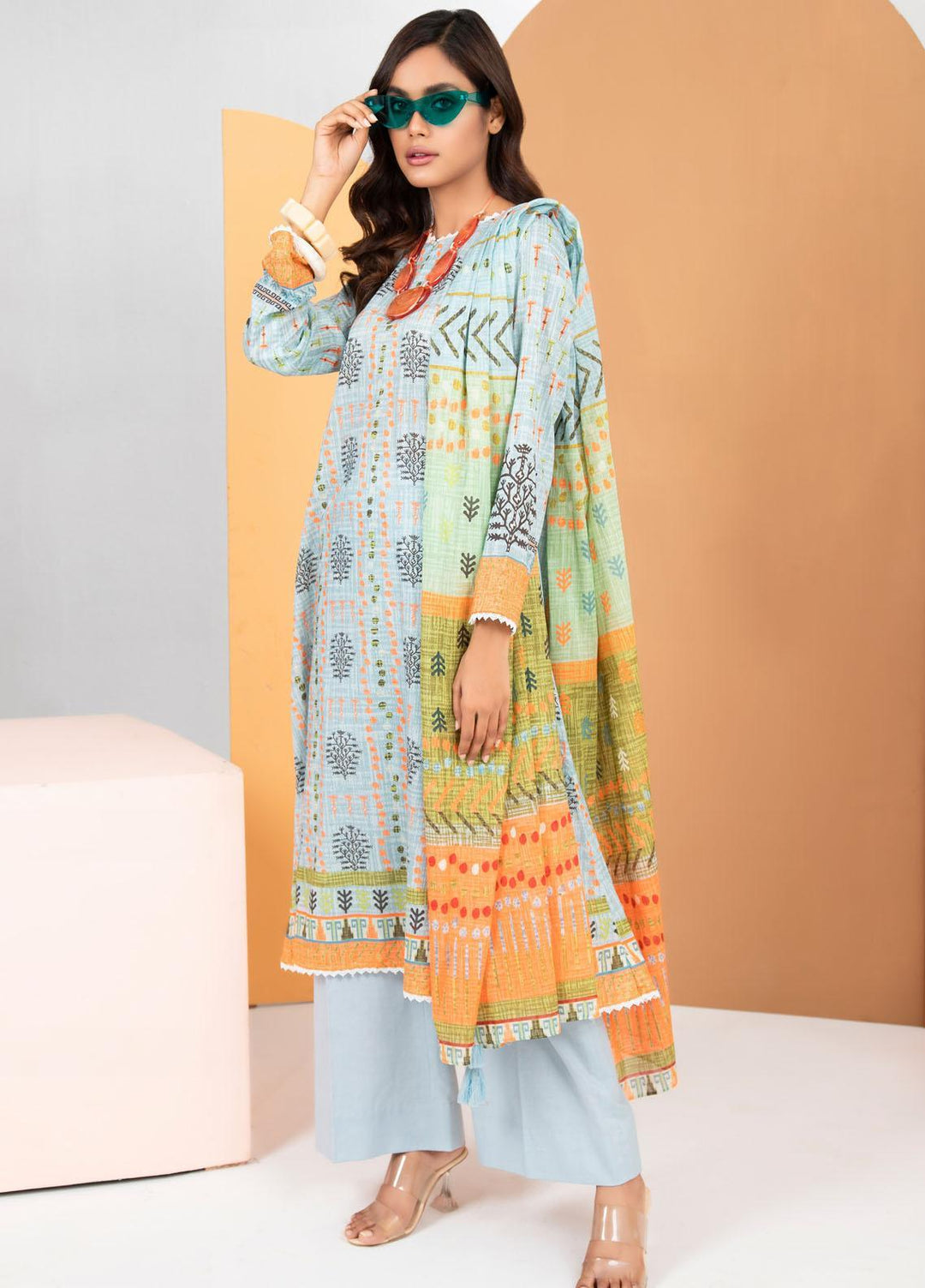 Lakhany Printed Lawn Suits Unstitched 3 Piece LSM21KP KPL-2021-A - Summer Collection