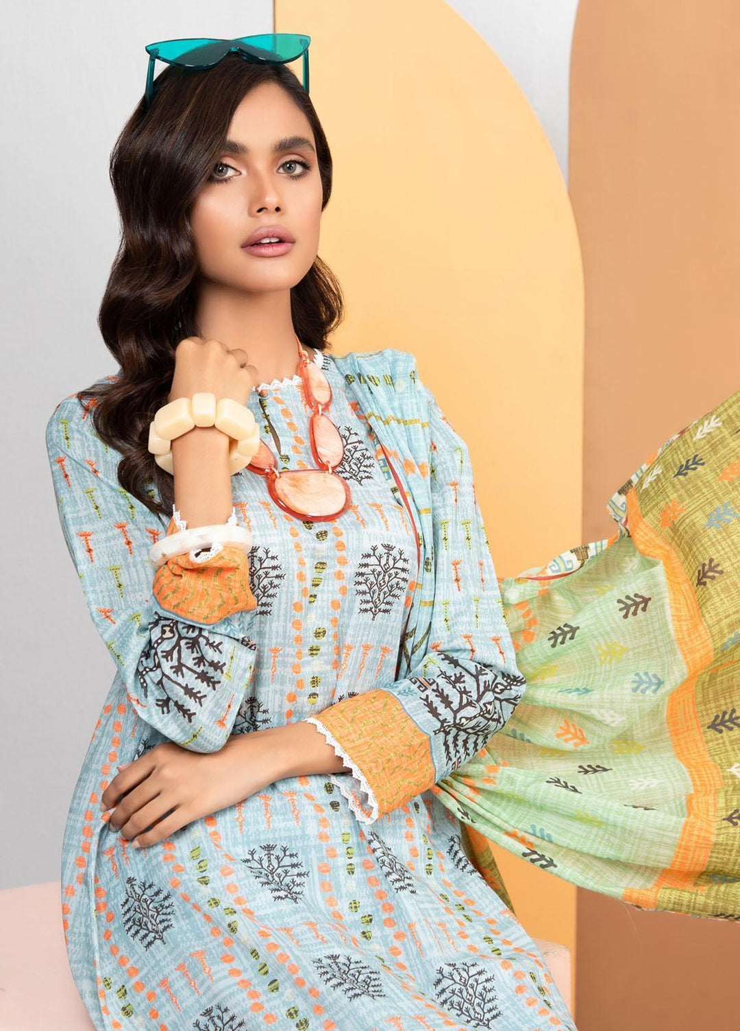 Lakhany Printed Lawn Suits Unstitched 3 Piece LSM21KP KPL-2021-A - Summer Collection