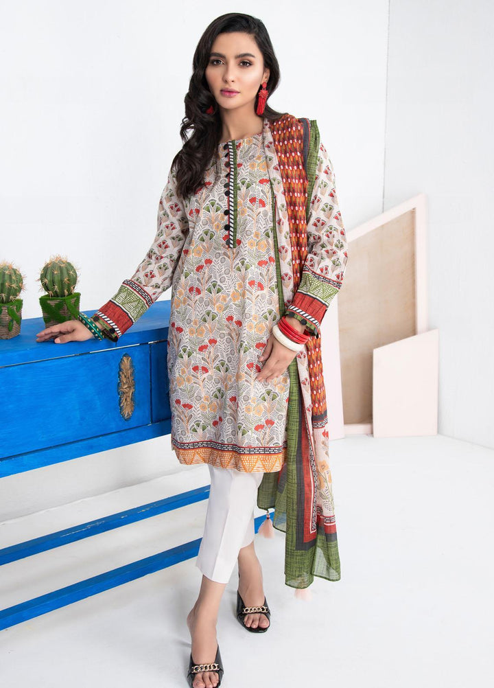 Lakhany Printed Lawn Suits Unstitched 3 Piece LSM21KP KPL-2022-B - Summer Collection