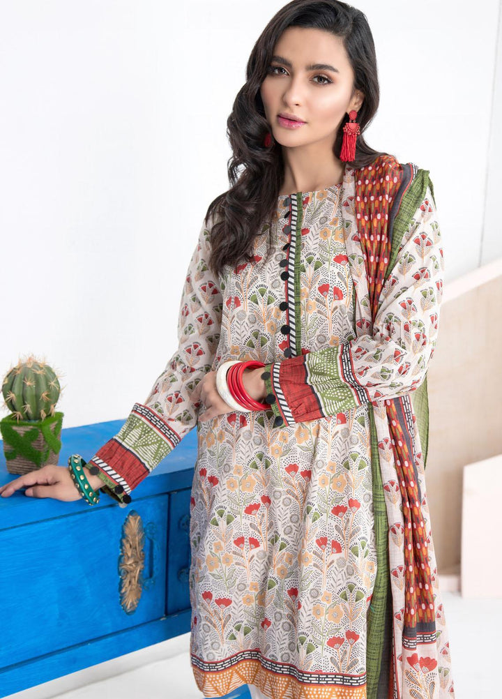 Lakhany Printed Lawn Suits Unstitched 3 Piece LSM21KP KPL-2022-B - Summer Collection