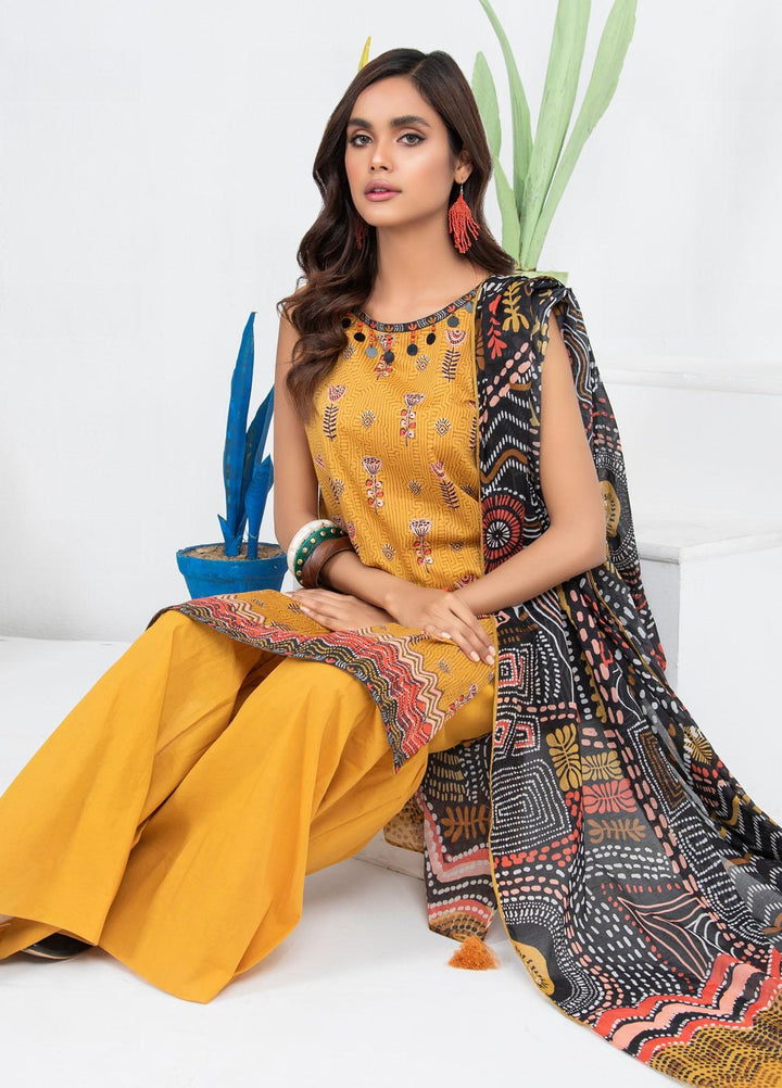Lakhany Printed Lawn Suits Unstitched 3 Piece LSM21KP KPL-2023-A - Summer Collection