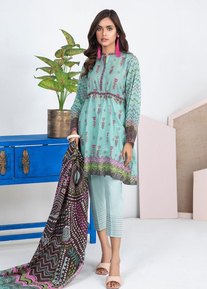 Lakhany Printed Lawn Suits Unstitched 3 Piece LSM21KP KPL-2023-B - Summer Collection