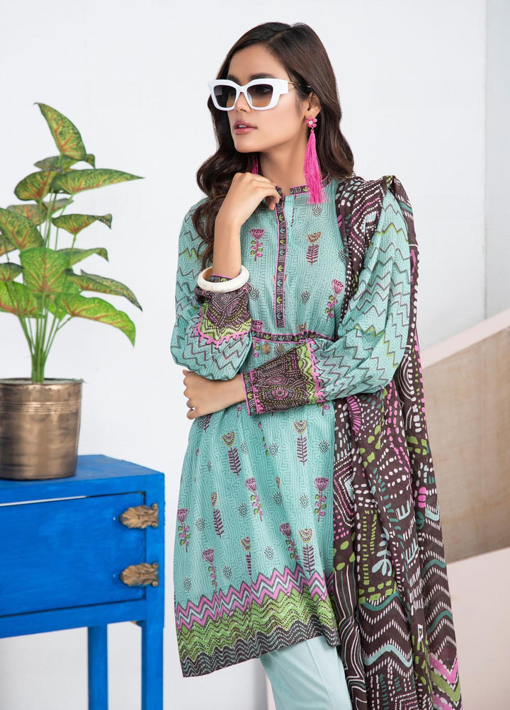 Lakhany Printed Lawn Suits Unstitched 3 Piece LSM21KP KPL-2023-B - Summer Collection